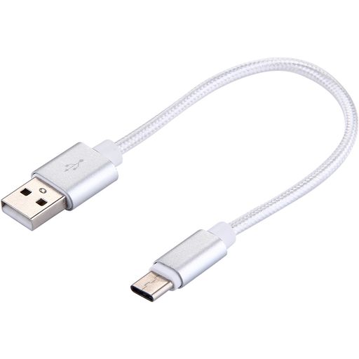 Mobigear Nylon - Câble USB-A vers USB-C 0.2 mètre - Blanc