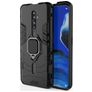 Mobigear Armor Ring Coque OPPO Reno2 Z Coque arrière Rigide Anti-Chocs avec Anneau-Support - Noir