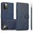 Mobigear Wallet Housse iPhone 16 Pro Max Etui avec Coque Détachable Porte-Monnaie - Bleu