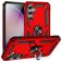 Mobigear Armor Ring Coque Samsung Galaxy S23 FE Coque arrière Rigide Anti-Chocs avec Anneau-Support - Rouge