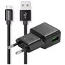 Mobigear Essentials - Simple USB Chargeur Micro USB 1 mètre 12W 2.4A - Noir