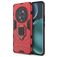 Mobigear Armor Ring Coque HONOR Magic 4 Pro Coque arrière Rigide Anti-Chocs avec Anneau-Support - Rouge