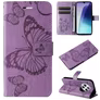 Mobigear Butterfly Housse Xiaomi Redmi 14C Etui Porte-Monnaie - Violet