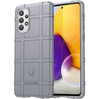 Mobigear Rugged Shield Coque Samsung Galaxy A73 Coque arrière en TPU Souple Anti-Chocs - Gris