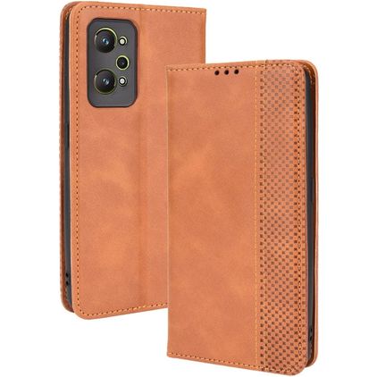 Mobigear Sensation Housse Realme GT Neo2 Etui Porte-Monnaie - Marron
