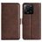 Mobigear Slim Magnet Housse Xiaomi 13T Etui Porte-Monnaie - Marron