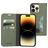 Mobiparts Classic Wallet Housse iPhone 14 Pro Max Etui Porte-Monnaie - Stone Green