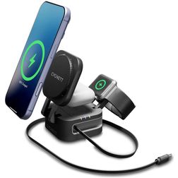 Cygnett MagStand 3-in1 - MagSafe 0.7 Meter Fast Charge 22.5W - Noir