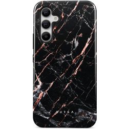 Burga Tough Samsung Galaxy A55 Plastique rigide Coque arrière Antichoc - Rose Gold Marble