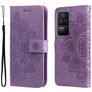 Mobigear Flowers Housse POCO F4 Etui Porte-Monnaie - Violet