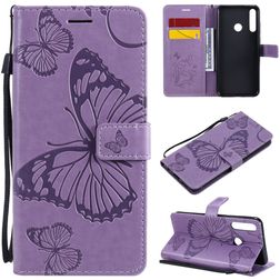 Mobigear Butterfly Housse Huawei Y6p Etui Porte-Monnaie - Violet