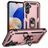 Mobigear Armor ring Coque Samsung Galaxy A16 Coque arrière Rigide Anti-Chocs avec Anneau-Support - Rose doré