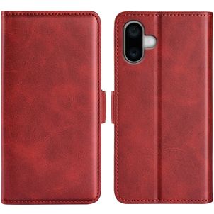 Mobigear Slim Magnet Housse iPhone 16 Etui Porte-Monnaie - Rouge