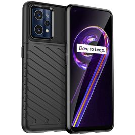 Mobigear Groove Coque Realme 9 Pro Plus Coque arrière en TPU Souple - Noir