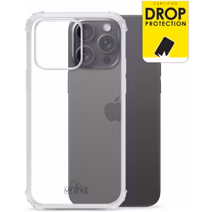 My Style Protective Flex Coque Transparente iPhone 15 Pro Max Coque arrière en TPU Souple Anti-Chocs - Transparent