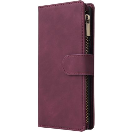 Mobigear Zipper Housse Samsung Galaxy S10 Lite Etui Porte-Monnaie - Rouge