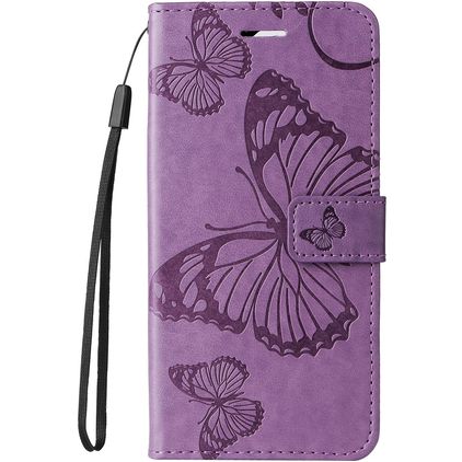 Mobigear Butterfly Housse HONOR 200 Lite Etui Porte-Monnaie - Violet