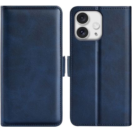 Mobigear Slim Magnet Housse iPhone 16 Pro Etui Porte-Monnaie - Dark Blue