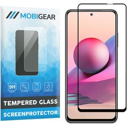 Mobigear Premium Xiaomi Redmi Note 10 4G Verre trempé Protection d'écran - Compatible Coque - Noir
