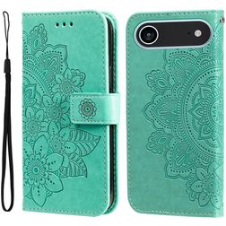 Mobigear Flowers iPhone Air Étui Portefeuille - Vert