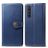 Mobigear Snap Button Housse Realme X50 Pro Etui Porte-Monnaie - Bleu