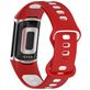 Mobigear Sport Dual Bracelet Silicone Fitbit Charge 5 Fermeture à clou et passant - Blanc / Rouge