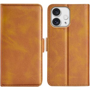 Mobigear Slim Magnet Housse iPhone 16 Pro Etui Porte-Monnaie - Cognac