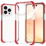 Mobigear Full Bumper Coque iPhone 14 Plus Coque arrière Rigide Anti-Chocs - Transparent / Rouge