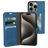 Mobiparts Classic Wallet Housse iPhone 15 Pro Etui Porte-Monnaie - Steel Blue