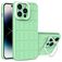 Mobigear Cube Coque iPhone 14 Pro Max Coque arrière Rigide avec Support Amovible - Vert