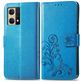 Mobigear Clover Housse OPPO Reno 7 4G Etui Porte-Monnaie - Bleu