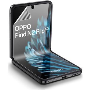 Mobigear OPPO Find N2 Flip Verre trempé Protection d'écran - Compatible Coque - Noir