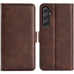 Mobigear Slim Magnet Housse Samsung Galaxy A55 Etui Porte-Monnaie - Marron