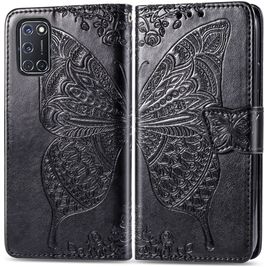 Mobigear Butterfly Housse OPPO A72 Etui Porte-Monnaie - Noir