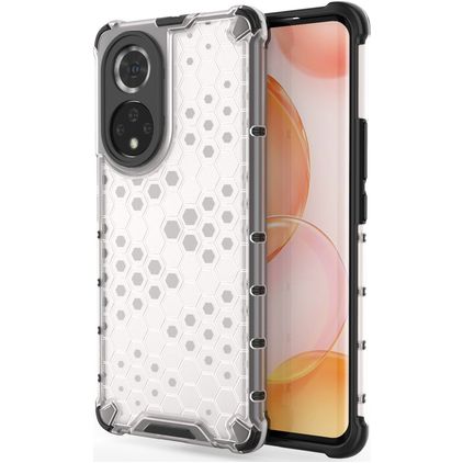 Mobigear Honeycomb Coque HONOR 50 Coque arrière Rigide Anti-Chocs - Blanc
