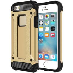 Mobigear Outdoor Coque iPhone SE (2016) Coque arrière Rigide Anti-Chocs - Or