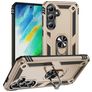 Mobigear Armor ring Coque Samsung Galaxy S24 FE Coque arrière Rigide Anti-Chocs avec Anneau-Support - Or