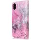 Mobigear Marble Housse iPhone XS Etui Porte-Monnaie - Rose