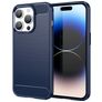 Mobigear Brushed Slim Coque iPhone 15 Pro Max Coque arrière en TPU Souple - Bleu