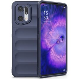 Mobigear Bumpy Coque OPPO Find X5 Pro Coque arrière en TPU Souple - Dark Blue