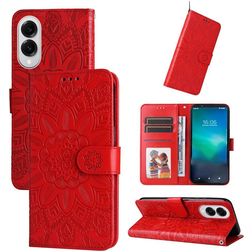 Mobigear Sunflower Housse Samsung Galaxy S25 Edge Etui Porte-Monnaie - Rouge