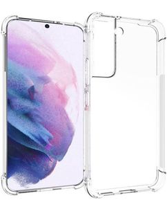 Mobigear Cushion Coque Transparente Samsung Galaxy S22 Coque arrière en TPU Souple Anti-Chocs - Transparent