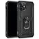 Mobigear Armor Ring Coque iPhone 12 Mini Coque arrière Rigide Anti-Chocs avec Anneau-Support - Noir