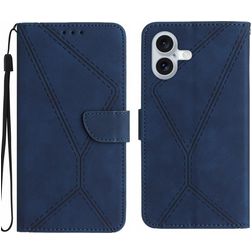 Mobigear Stitch Housse iPhone 17 Etui Porte-Monnaie - Bleu