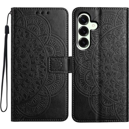 Mobigear Mandala Housse Samsung Galaxy A17 Etui Porte-Monnaie - Noir