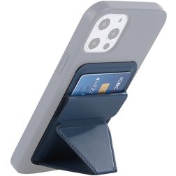 Mobigear Folding Snap-On - Porte Cartes en - 3 Cartes - Compatible MagSafe - Dark Blue