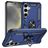 Mobigear Armor ring Coque Samsung Galaxy S25 Coque arrière Rigide Anti-Chocs avec Anneau-Support - Bleu