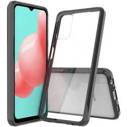 Mobigear Crystal Samsung Galaxy A32 5G Plastique rigide Coque arrière - Transparent / Noir