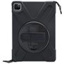 Xccess Survivor All-round Coque iPad Pro 12.9 Pouces (2020) Coque arrière en Plastique rigide,Silicone + Bandoulière + Support Amovible - Noir