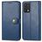Mobigear Snap Button Housse Realme GT Master Edition Etui Porte-Monnaie - Bleu